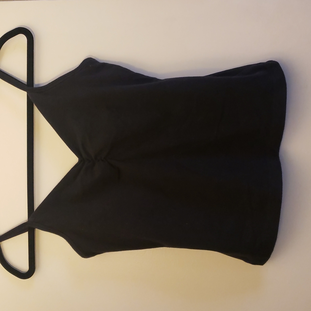 Black camisole tank top with shelve bra attached